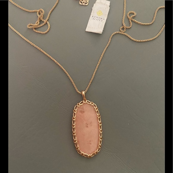 Kendra Scott Reid Macrame necklace blush wood - Picture 3 of 3